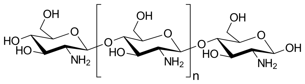 Chemical formula of Chitosan