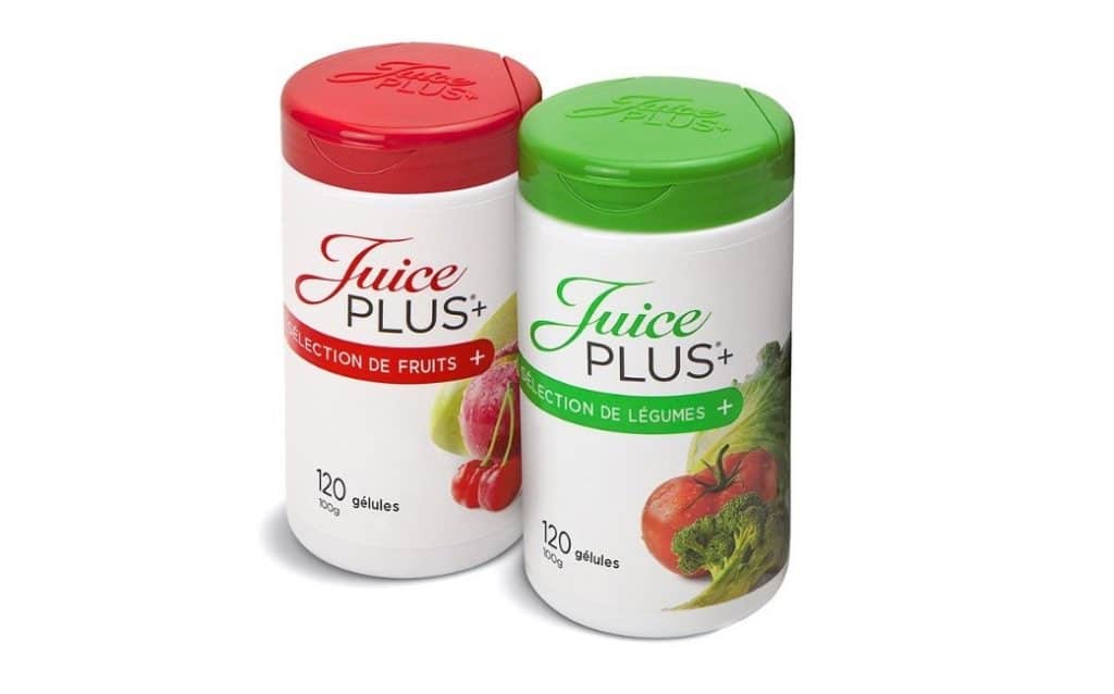 Boxes of Juice Plus Fruits and Vegetables capsules