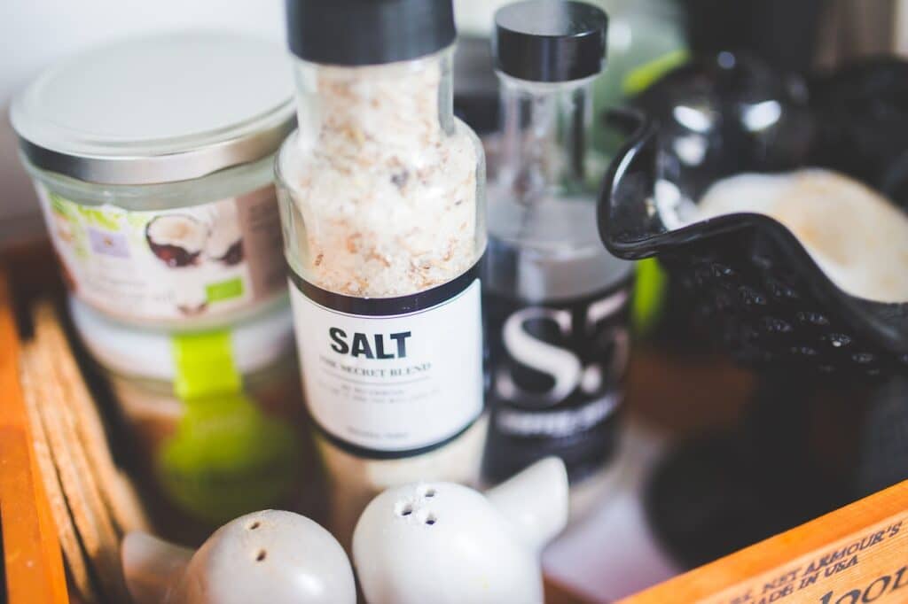 pot of salt in a kitchen to show that salt consumption must be reduced